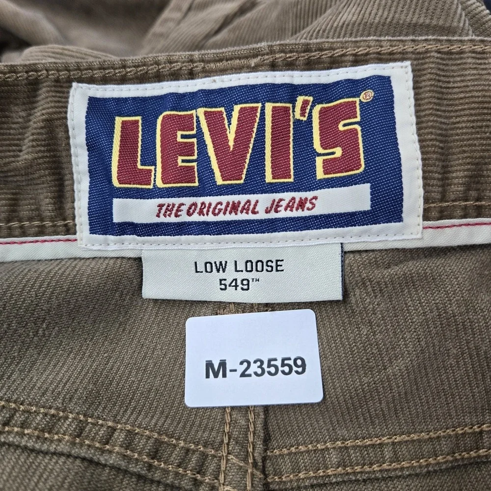 VINTAGE‎ Levi's 549 Men Jeans 42X32 Brown Low Loose Corduroy 32